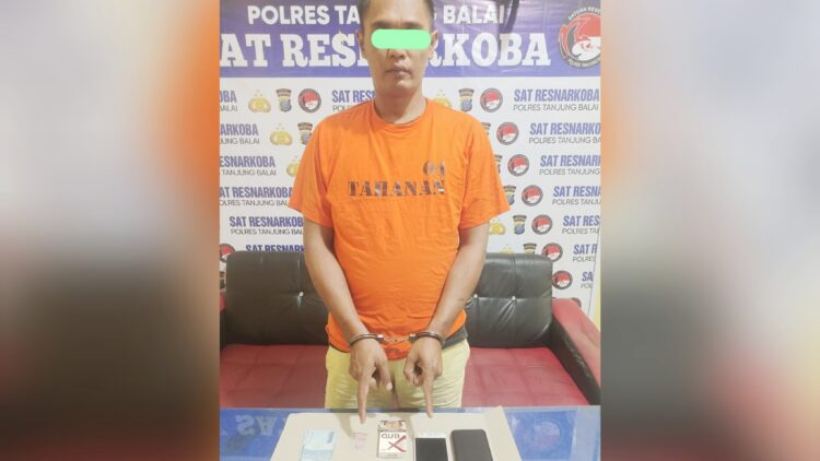 Pelaku DS alias D beserta barang bukti sudah diamankan Sat Resnarkoba Polres Tanjung Balai