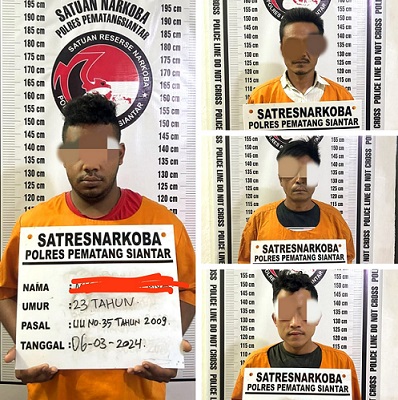 Ke 4 Pelaku Jaringan Peredaran Shabu Areal Perkebunan Karet 17 Simalungun sudah diamankan Sat Resnarkoba Polres Siantar