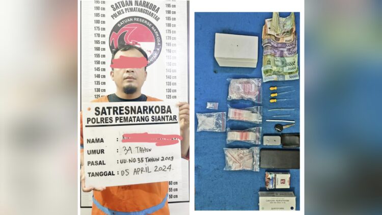 Pelaku NA dan barang bukti sudah diamankan Sat Resnarkoba Polres Siantar