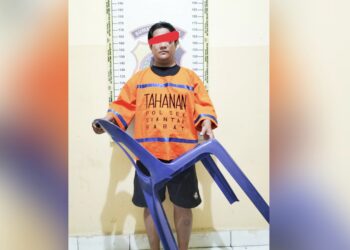 Pelaku RH dan barang bukti kursi sudah diamankan di Polsek Siantar Barat