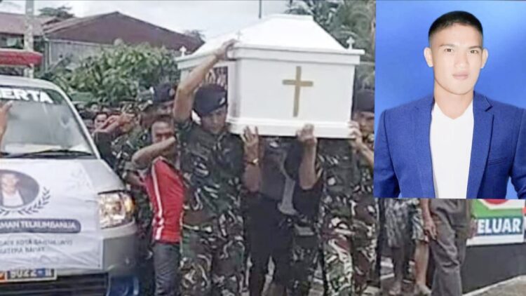 Jenazah Iwan Sutrisman Telaumbanua tiba di Nias yang disambut isak tangis keluarga dan masyarakat. (Foto Ist)