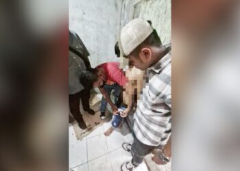 MA alias D saat diperiksa di TKP