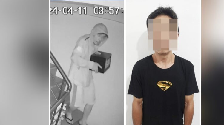 Pelaku pencurian WA saat terekam CCTV