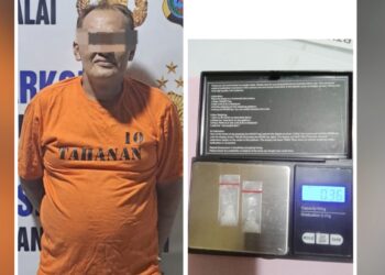 Pelaku MS alias Memet dan barang bukti