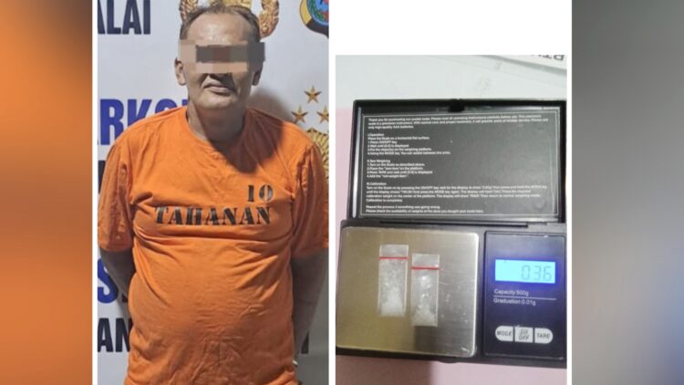 Pelaku MS alias Memet dan barang bukti