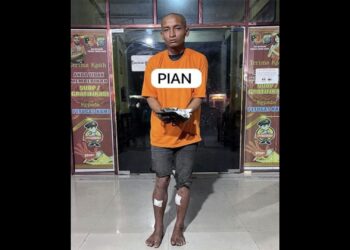Pian pelaku pencurian dengan kekerasan (curas) warga negara Prancis. (Foto Ist)
