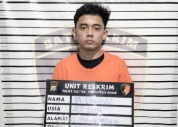 Karyawan Indomaret yang mencuri sepeda motor rekan kerjanya. (Foto Ist)