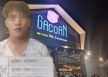 Pelaku pencurian sepeda motor di area Mie Gacoan. (Foto Ist)