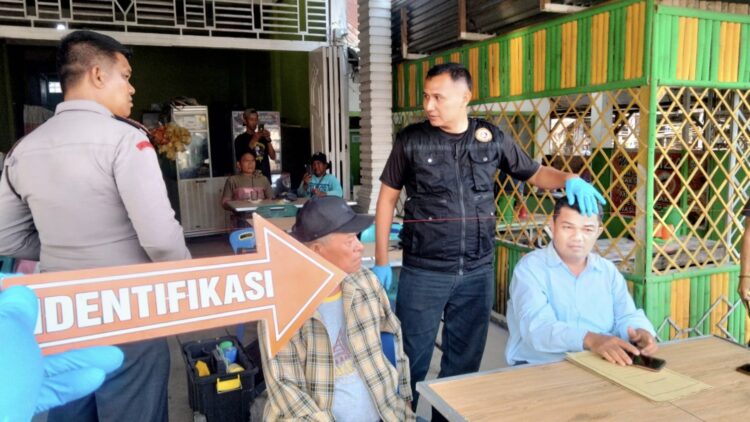 Sat Reskrim Polres Simalungun dan Labfor Polda Sumut Gelar Olah TKP Penembakan di Warkop Tigarunggu