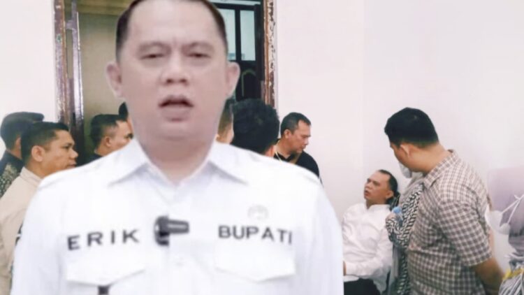 Bupati Labuhanbatu nonaktif, Erik Adtrada Ritonga alami sesak nafas. (Foto Ist)