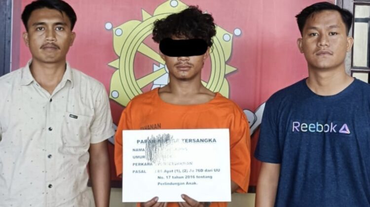 Pelaku tindakan cabul anak dibawah umur yang ditangkap Polres Dairi. (Foto Ist)