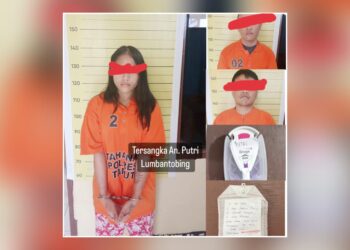 Wanita muda penyeludup sabu ke Rutan Tarutung Dan Bandar serta tahanan. (Foto Is)