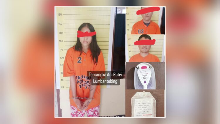 Wanita muda penyeludup sabu ke Rutan Tarutung Dan Bandar serta tahanan. (Foto Is)
