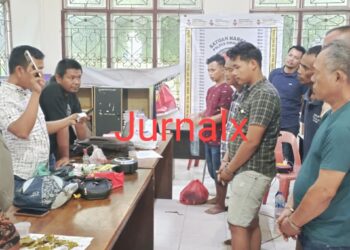 Polsek Perdagangan Serahkan Ke tujuh tersangka dan barang bukti ke Satu Narkoba Polres Simalungun