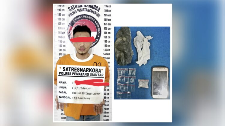 Tersangka NS dan barang bukti