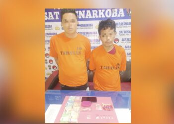 Kedua bandar, D alias P dan MS alias I beserta barang bukti di bawa ke Polres Tanjung Balai