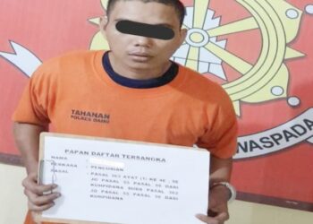 Pelaku pencurian mobil pick up, H yang ditangkap Polres Dairi. (Foto Ist)