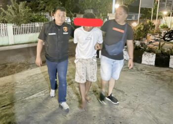 Pelaku Curanmor, MFL saat diamankan di Mako Polsek Siantar Selatan