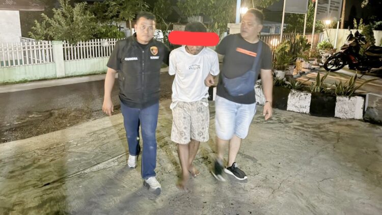 Pelaku Curanmor, MFL saat diamankan di Mako Polsek Siantar Selatan