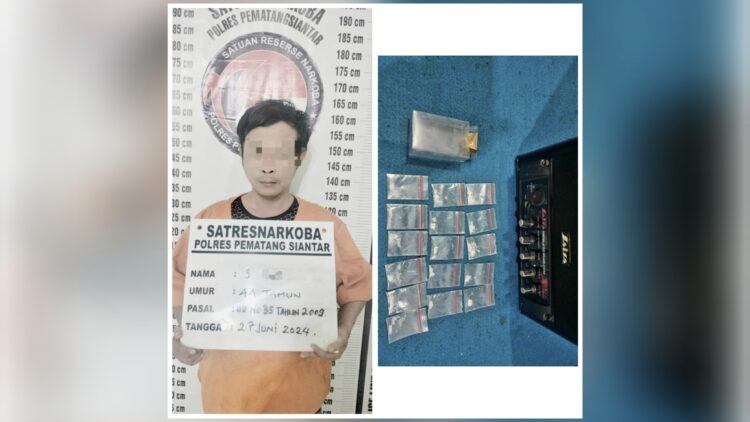 Tersangka Sim dan barang bukti