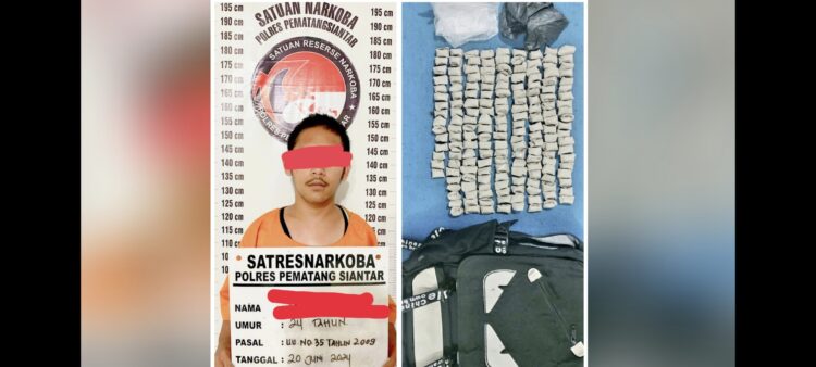 Tersangka MRF dan barang bukti
