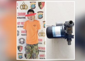 Pelaku Akbar Syahnanda Alias Akbar dan barang bukti