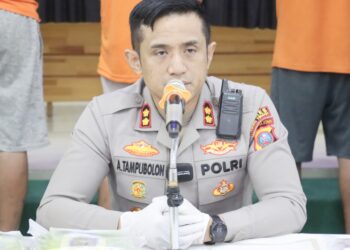 Kapolres Tebing Tinggi AKBP Andreas Tampubolon SIK pimpin press release keberhasilan pengungkapan 3 Kilogram (Kg) Narkotika jenis sabu