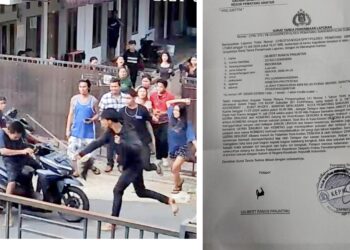 Aksi keributan di Kos kosan Debora 2 yang terekam CCTV dan Surat Tanda Penerima Laporan (STPL) korban