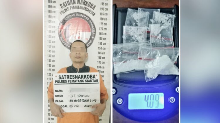 Tersangka AP dan barang bukti