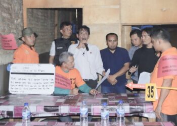 Rekonstruksi kebakaran Rumah Sempurna Pasaribu, Polda Sumut Hadirkan Tiga Tersangka