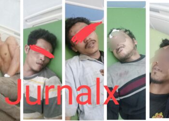 Ke lima pria diduga pencuri trafo PLN