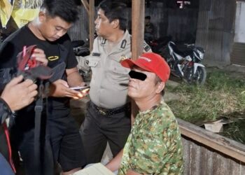 Tersangka Hendra Ridho Join Purba saat ditangkap