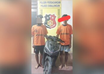 tersangka curanmor, AA alias B dan ARNP beserta barang bukti