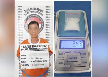 Tersangka MSS dan barang bukti