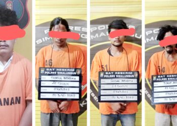 Ke empat tersangka yang sudah ditahani