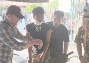 Tersangka Irwanda Eka Putra saat ditangkap