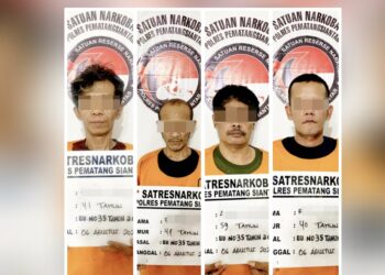 Keempat tersangka narkoba