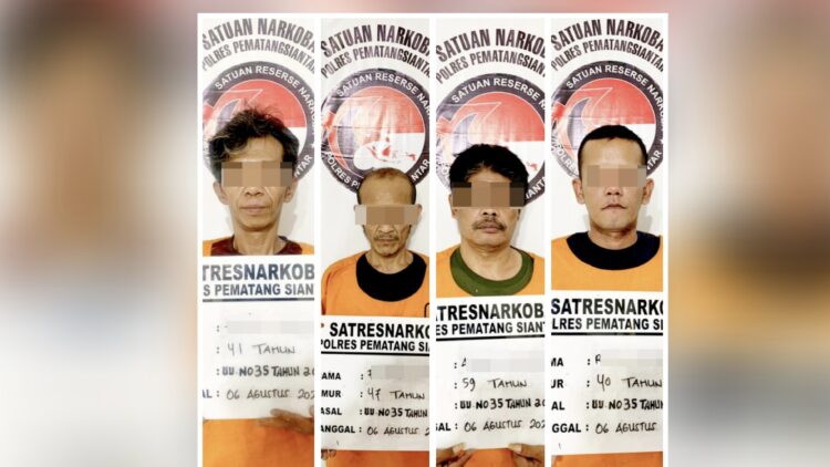 Keempat tersangka narkoba