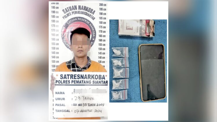 Tersangka ASS dan barang bukti
