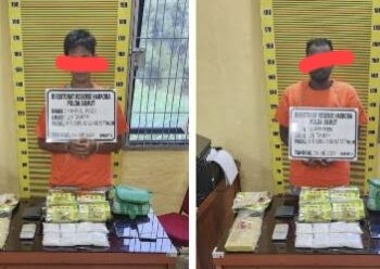 Mahasiswa dan rekannya warga Medan Polonia yang memiliki narkoba diringkus Polda Sumut. (Foto Ist)