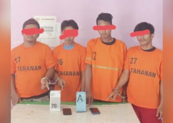 Keempat Komplotan Spesialis Pencurian HP dan barang bukti