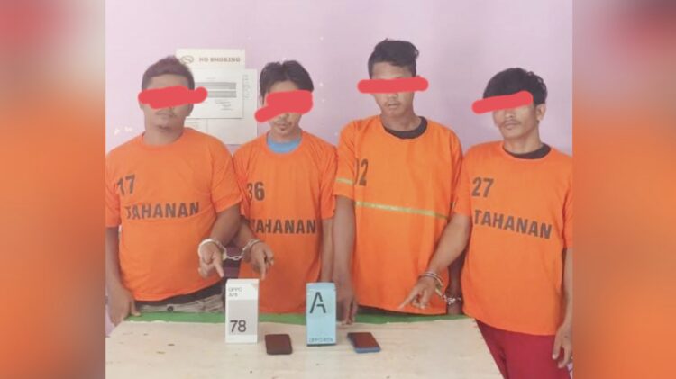 Keempat Komplotan Spesialis Pencurian HP dan barang bukti