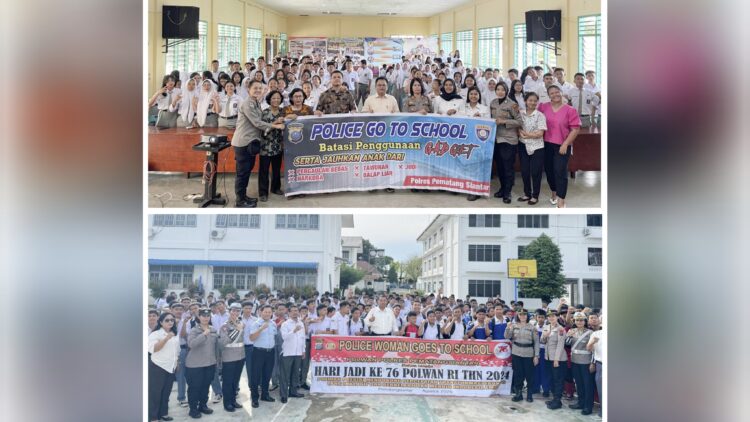 Sambut Hari Jadi ke 76, Polwan Polres Siantar Laksanakan Police Woman Goes To School