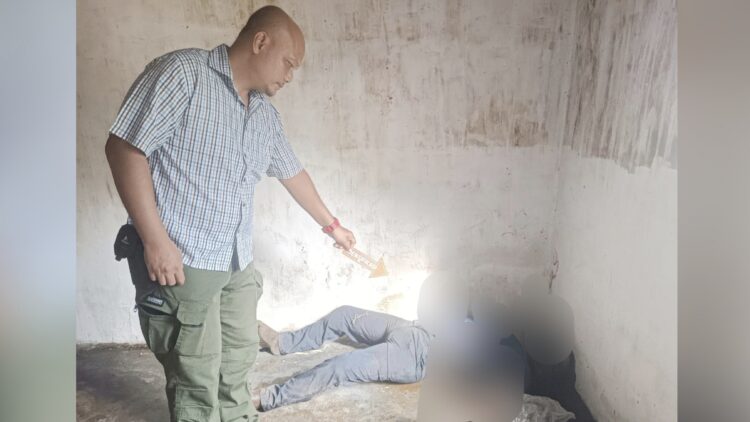 Kanit Reskrim, IPTU Fritsel G. Sitohang, S.H saat pimpin olah TKP
