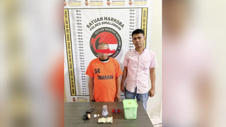 Pelaku Raudin Antonius Sinaga alias Raudin dan barang bukti