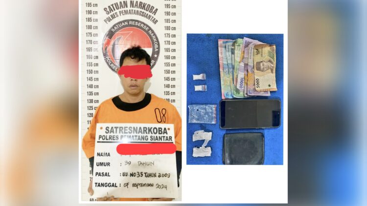 Tersangka J alias Wawe dan barang bukti