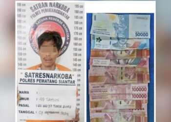 Tersangka AF dan barang bukti sudah diamankan di Sat Resnarkoba Polres Siantar