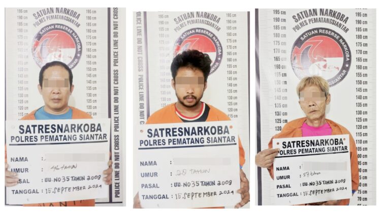 Ketiga tersangka narkoba