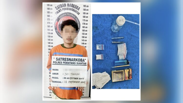 Tersangka JS dan barang bukti