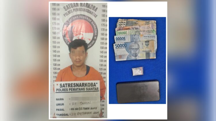 Tersangka DS dan barang bukti